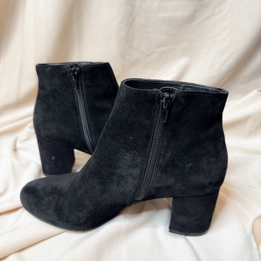 INC International Concepts Black Ankle Booties with Block Heel